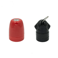 Support de lampe en porcelaine E14, porte-lampe avec plafond en céramique, douille de lampe, rose
