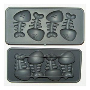 Moules à glaçons en forme d'arête de poisson, logo personnalisé, 100 % silicone de qualité alimentaire, sans BPA, démoulage facile, réutilisables, moule pour congélateur - Product Image 1