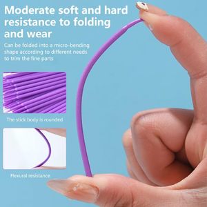 Dental Microbrush Applicator Micro Applicator Brushes Cotton Swab Sticks Soft Tip Beauty Tool for Lash Liner Makeup Care - Product Image 2
