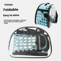 Sac de transport transparent pour animaux de compagnie, type capsule spatiale, respirant, portable, pour petits animaux, avec fermeture éclair, visible, à porter à la main ou à l'épaule