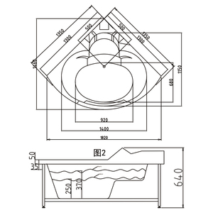 Mini Vasca da Bagno per Hotel con Idromassaggio LED, Vasca per 2 Persone, Massaggio a Getti, Vasca Idromassaggio SPA in Acrilico, Stile Accessorio - Product Image 6
