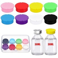Capuchon en silicone pour flacon d'insuline de 3 ml, capuchon de protection anti-poussière pour flacons d'injection en verre de laboratoire, couvercle en silicone réutilisable