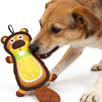 Jouets pour animaux de compagnie en gros, nouveaux, durables, en Oxford imprimé, drôle, grand renard à queue, jouet à mâcher pour chien qui couine