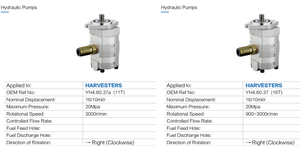 อะไหล่เครื่องจักรกลการเกษตร ปั๊มไฮดรอลิก แรงดันสูงสุด 20mpa ปั๊มเกียร์ขวาสำหรับเครื่องเก็บเกี่ยว - Product Image 2
