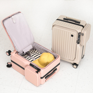 <span class=keywords><strong>Valise</strong></span> à roulettes de cabine séparée à accès rapide, boîte à documents de bureau portable en aluminium haut de gamme de 20 pouces - Product Image 5