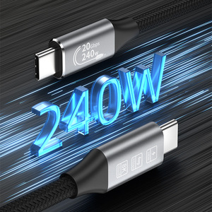 Cable de Carga Rápida USB4.0 Tipo-C de 40 Gbps, 8K, Video, Datos, 20V, 5A, PD240W, para IOS, Banco de Energía, Teléfono Móvil, Nailon - Product Image 3