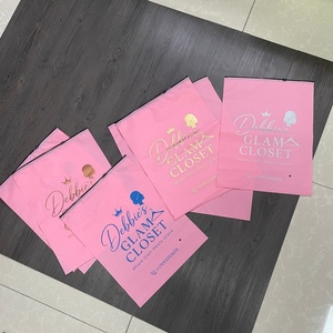 Bolsa de Embalaje de Ropa Rosa con Logotipo Impreso Personalizado, Bolsa de Correo de Lujo para Prendas, Bolsas de Envío con Cierre Hermético Rosa Claro - Product Image 4