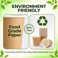 Gobelet à café jetable à double paroi avec logo personnalisé, revêtement PE pour boissons chaudes, couleurs de logo personnalisables, qualité alimentaire, respectueux de l'environnement