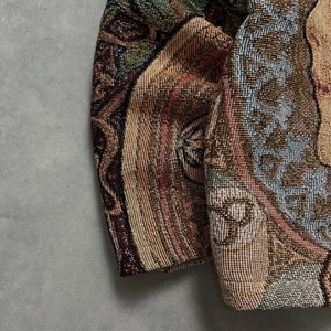 Chaqueta de Hombre Hecha a Mano de Alta Calidad, Tejida a Crochet, con Cierre Completo, Cuello Camisero, Estilo Holgado y Extra Grande, Chaqueta Fuzzy - Product Image 6