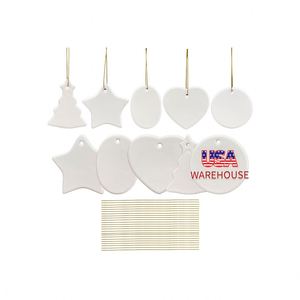 Ceramic Ornaments Wood Craft for 2023 Personalize Christmas <b>Tree</b> Decorations Supporting Sublimation - Product Image 2