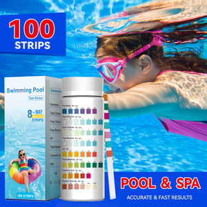 Tiras Reactivas para Análisis <span class=keywords><strong>de</strong></span> <span class=keywords><strong>Agua</strong></span> <span class=keywords><strong>de</strong></span> Piscinas y Spas, 8 Pruebas en 1 para Jacuzzis W-8 - Product Image 5