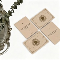 Cartes Oracle d'affirmation écologiques au design personnalisé avec logo sur mesure, support en bois durable et sac en velours pour jeu de cartes de tarot