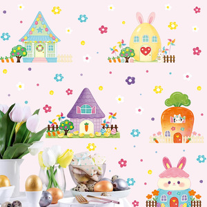 Adesivi Murali Decorativi Pasquali all'Ingrosso, Set <span class=keywords><strong>da</strong></span> 6 Pezzi in PVC, Adesivi Statici <span class=keywords><strong>per</strong></span> Decorazioni Festive, Adesivi <span class=keywords><strong>per</strong></span> Vetri, Sfondo <span class=keywords><strong>per</strong></span> <span class=keywords><strong>Camerette</strong></span> dei Bambini - Product Image 2