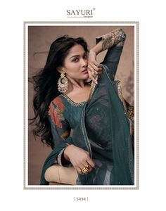 Derniers modèles indiens traditionnels modernes Robe de mariage en georgette pour femme Robe fantaisie à prix abordable - Product Image 5