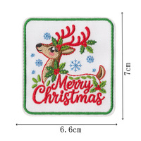 Patchs brodés drôles de Noël avec slogan, Père Noël, rennes, flocons de neige, badges thermocollants, appliques de vacances pour vêtements, sweats à capuche, sacs