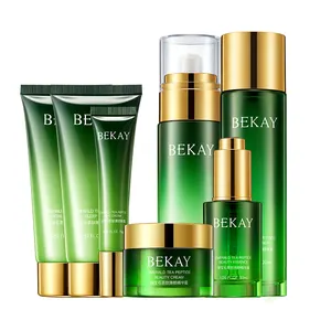 BEKAY Emerald beauty 7 days whitening tea tree carnosine peony skin care set for women anti aging moisturizing anti wrinkle kit
