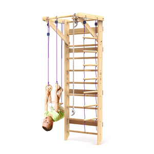 Foldable fitness frame Kids Wooden Climbing Frame Gym Equipment Indoor Rings Climbing For Children Solid Wall Bars