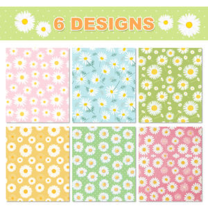 Huancai 12 pezzi fiori margherite <span class=keywords><strong>carta</strong></span> da imballaggio <span class=keywords><strong>carta</strong></span> regalo piatta fai da te per forniture per feste nuziali - Product Image 3
