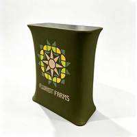 Comptoir pliable rectangulaire pour salon professionnel, table de stand pop-up