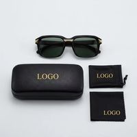 Nouvelles lunettes de soleil en acétate de qualité supérieure 2025, style rétro, monture épaisse de luxe, forme carrée, verres UV400, monture noire pour hommes et femmes