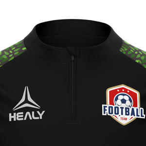 Digital Printing Black Slim Fit Long Sleeve Zipper Men's Sports <b>Football</b> Jacket - Product Image 3