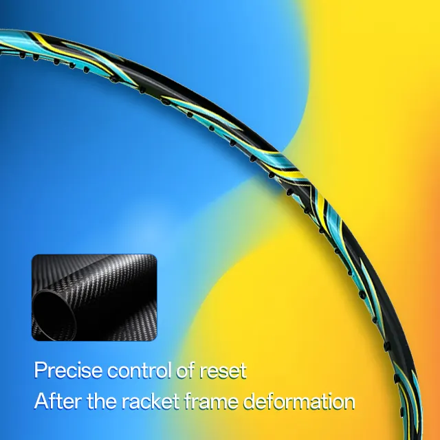 Yeni model marka çekiç renkli badminton raket tam karbon fiber raket yüksek kalite badminton raketi