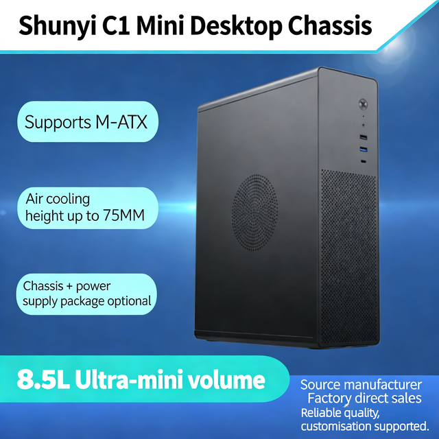 Phoenix C1+ First-year Graduate Student Computer Case for MicroATX Motherboard USB Front Ports Mini Desktop Small Case