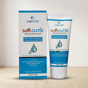 Crema Facial SoftCutis Glocutis 100g con Ceramida y Ácido Hialurónico para Hidratación Diaria, Cuidado Facial No Grasoso - Product Image 1