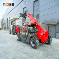 Chariot télescopique tout-terrain TDER chinois 4x4, 2,5 tonnes, 3 tonnes, commande électrique, avec siège chauffant
