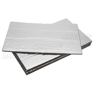 5/10 pièces 50x30cm 10mm Tapis d'isolation phonique et thermique en feuille d'aluminium pour voiture, isolation acoustique et anti-vibrations pour capot - Product Image 3