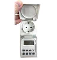 Prise EU femelle extérieure IP44 étanche 16A 230V avec interrupteur pour jardin/salle de bain/cuisine