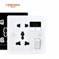 Prise de protection contre les surtensions réglable AC 220V, prise britannique 13A, double prise universelle, dispositif de protection contre les surtensions