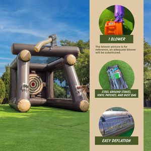 Vente en gros directe usine : Cible gonflable de lancer de hache de 13 pieds avec haches en mousse PVC pour enfants et adultes, intérieur et extérieur - Product Image 4