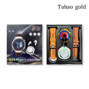 Новые умные часы D52 GT5 PRO SET с HD-экраном, двумя ремешками, наушники D52 TWS 2-в-1, модные наушники Air31, умные часы D52 GT5 для мужчин - Product Image 2