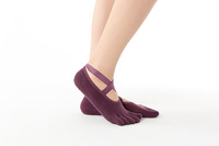 Chaussettes athlétiques No Show Filles No Show Yoga Sports Chaussettes antidérapantes Grip Toe Chaussettes