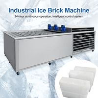 Machine à glace industrielle robuste en acier inoxydable de 5 tonnes (5000 kg) avec moteur pour le refroidissement du poisson, certifiée CE, prix usine, OEM
