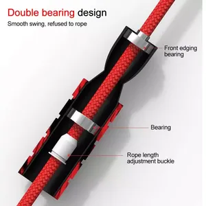 Cuerdas de saltar de 3 metros para deportes, Cable de velocidad ajustable, plástico grueso, doble rodamiento, mango de espuma, cuerda de algodón pesada - Product Image 5