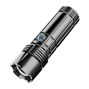 <b>Rechargeable</b> Flashlight Led Zoomable High Power Outdoor Portable <b>Torch</b> With Sos Mode 25000 Hours Lifespan Polished Finish - Product Image 1