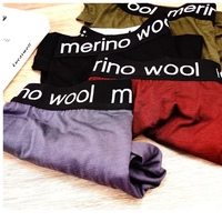 Boxer mérinos de qualité supérieure pour homme, sous-vêtements mi-hauts, tissu tricoté respirant, slip et boxer de qualité supérieure