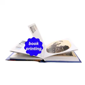 Impressão de páginas personalizadas de boa qualidade, livro espiral borda pulverizada, encadernação perfeita, livro de capa dura, impressão offset