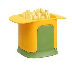 Outil de cuisine multifonctionnel en plastique, hachoir manuel à pression pour légumes, coupe-oignon, coupe-concombre, coupe-juliennes, trancheuse alimentaire en acier inoxydable - Product Image 1