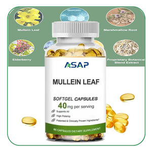 Cápsulas de Mullein Orgánico en Gel Suave, Suplemento Herbal para el Apoyo Inmunológico en Adultos, 500mg/1000mg, 120 Unidades - Product Image 2