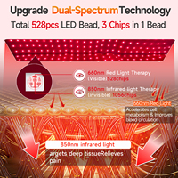 Dispositivo de Masaje y Recuperación Deportiva Portátil con Terapia de Luz Roja de 528 LED, Cobertura Completa para Piernas, con Calor, Longitudes de Onda de 660nm y 850nm