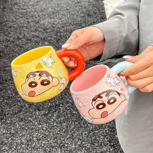 Crayon Shin Chan Ceramic <b>Mug</b> With Spoon Single Cup Cartoon Design Gift For Office Use - Product Image 4