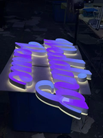 Letras de Neón con Efecto Gelatina, Letreros Luminosos Personalizados, Letreros Acrílicos para Publicidad, Letreros Comerciales, Letreros Metálicos 3D para Pared