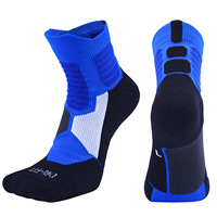 Chaussettes de sport blanches pour hommes, Premium, basket-ball, épaisses et rembourrées