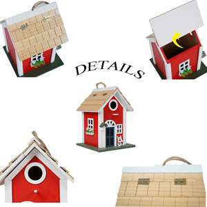 Petdom Chalets Bird House Outdoor Decor Tuin Houten Hangend Vogelhuisje - Product Image 4