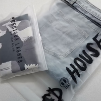 Sacs à glissière en EVA givré avec logo personnalisé imprimé, recyclables, translucides, pour l'emballage de vêtements et de sous-vêtements