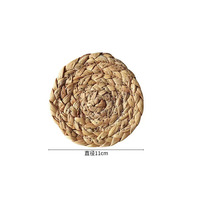 Vente chaude, dessous de plat rond résistant à la chaleur, tissé à la main, en paille, tapis de table tissés à la main, sous-verres pour table à manger, cuisine