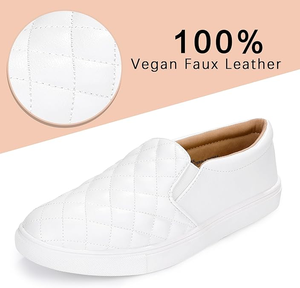 รองเท้าผ้าใบสีขาวแบบสวมสำหรับผู้หญิงดีไซน์หนังเทียมพร้อมสไตล์คลาสสิกสำหรับการพักผ่อนในฤดูใบไม้ผลิ/ฤดูร้อนและแฟชั่นทุกวัน - Product Image 3